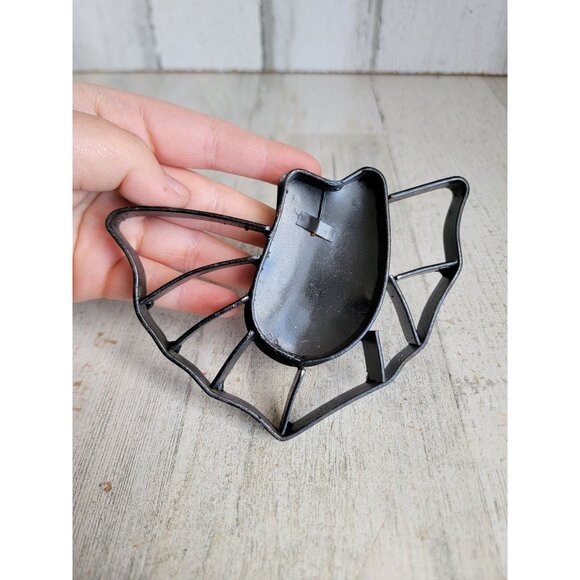 Metal‎ mini black bat dish hanging Halloween home decor figure vintage - Picture 5 of 6